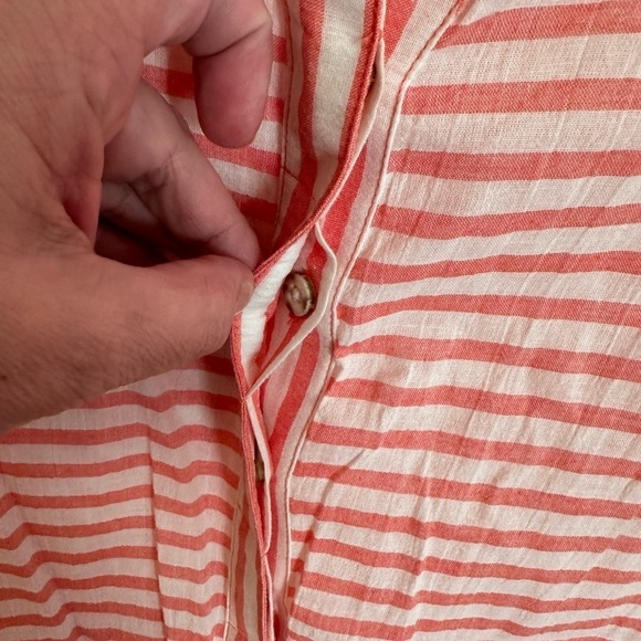 MOUNTAIN HARDWARE Striped button woman long sleeve casual activewear top M - Picture 4 of 11